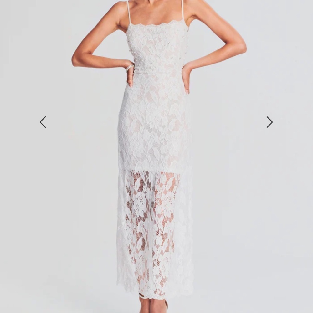 Hemant & Nandita For Free People Reet Lace Midi Dress Nwt